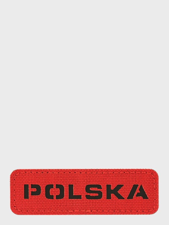 M-TAC Naszywka Polska Laser Cut Rzep 25x80mm Czerwono-czarna
