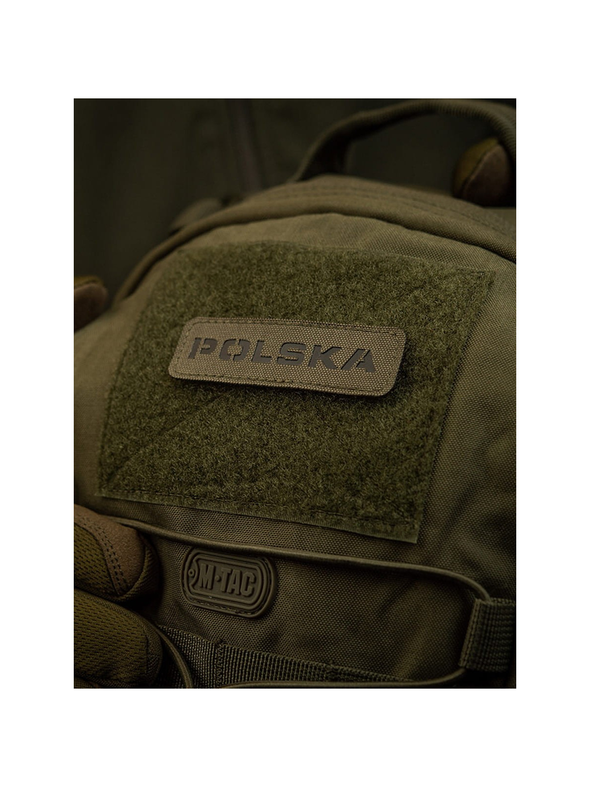 M-TAC Naszywka Polska Laser Cut Rzep 25x80mm oliwkowo-czarna