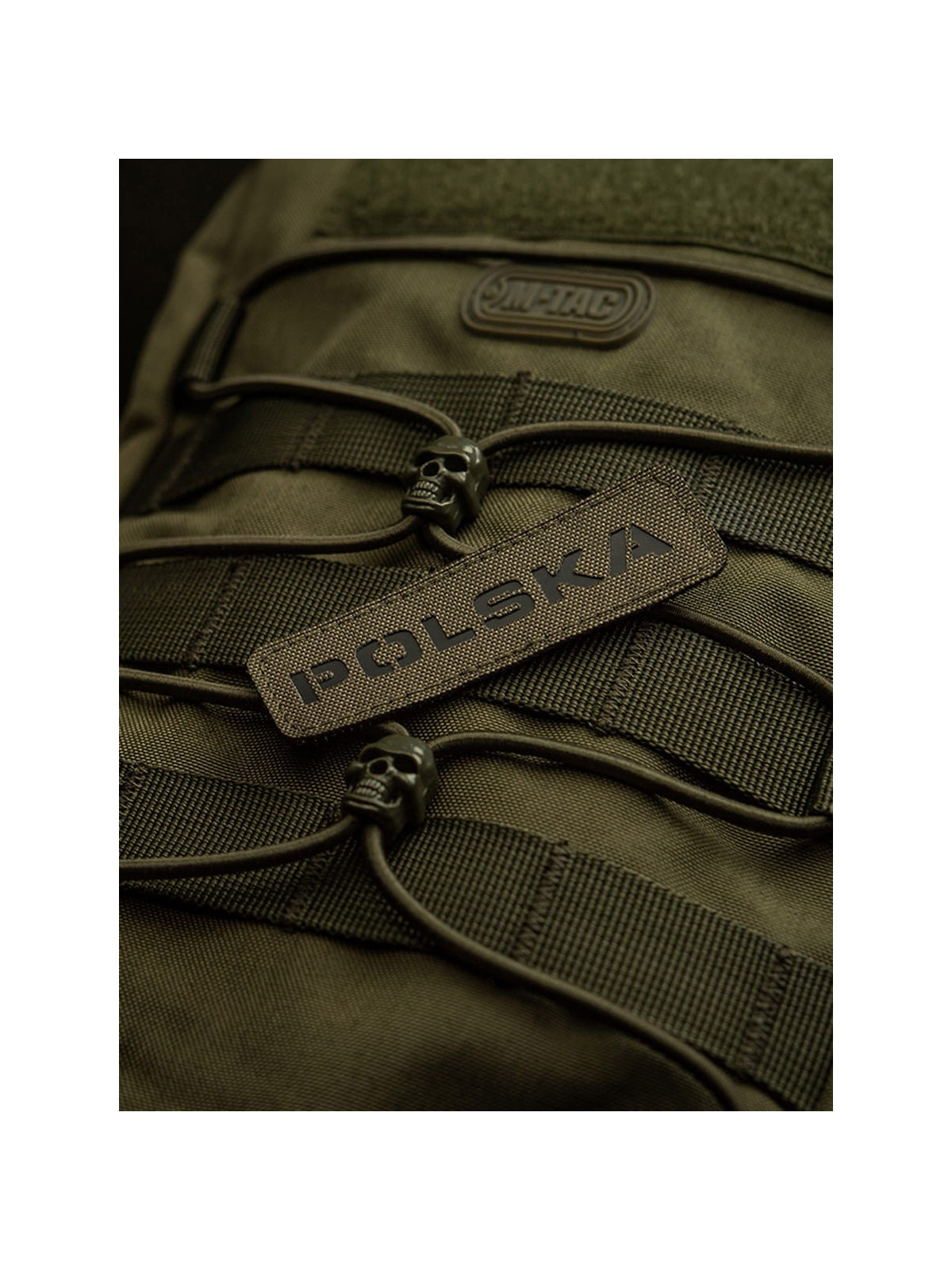 M-TAC Naszywka Polska Laser Cut Rzep 25x80mm oliwkowo-czarna