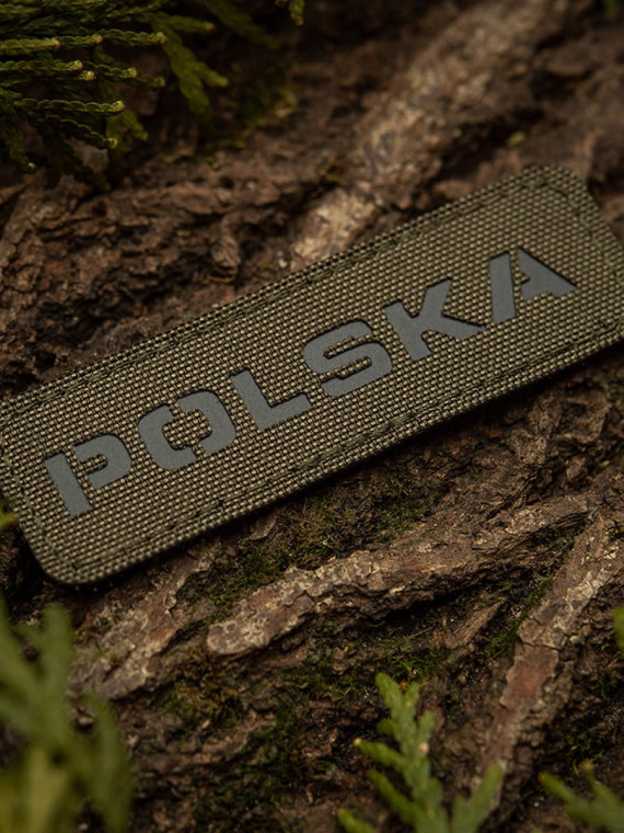 M-TAC Naszywka Polska Laser Cut Rzep 25x80mm oliwkowo-czarna
