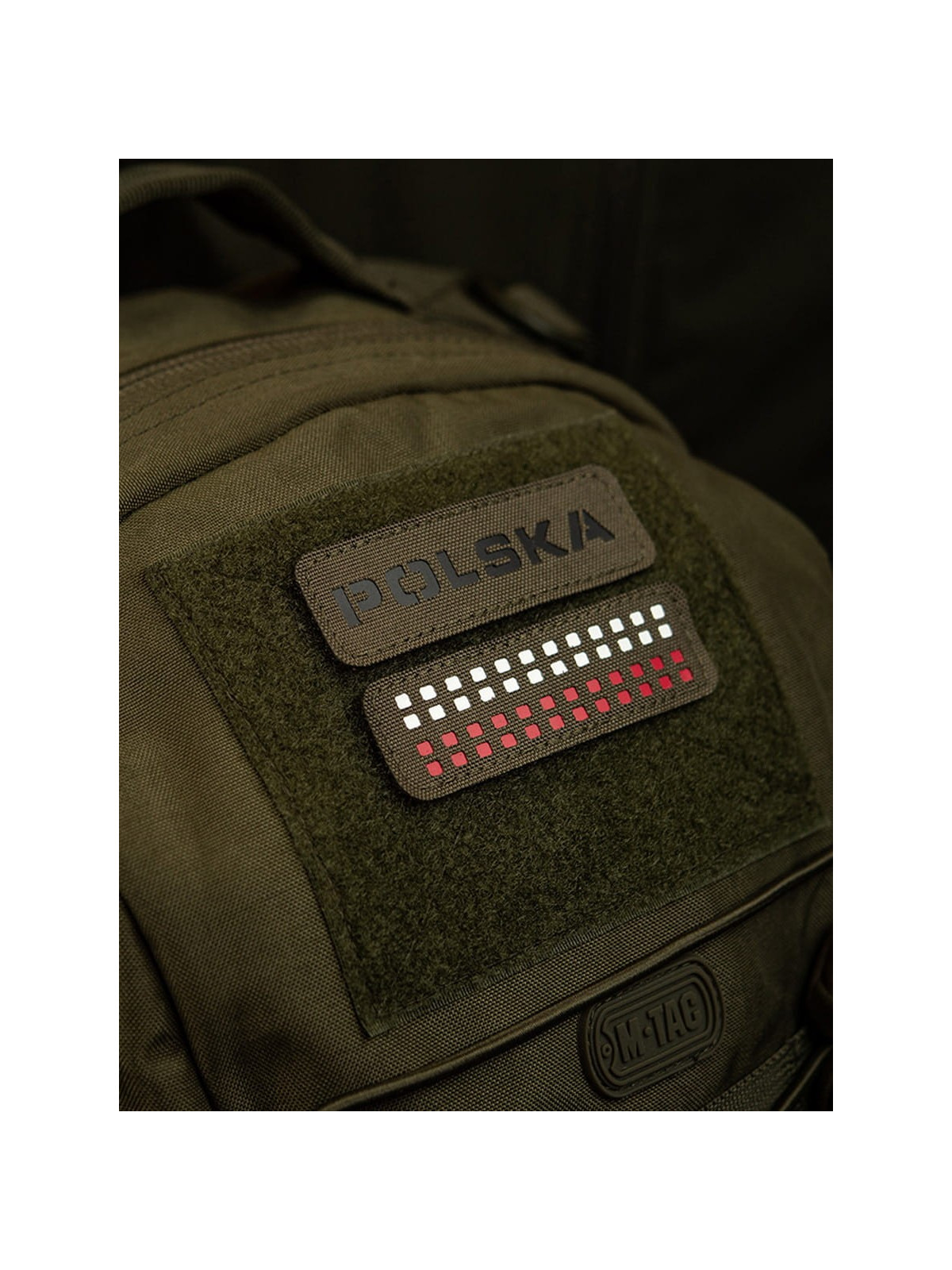 M-TAC Naszywka Polska Laser Cut Rzep 25x80mm oliwkowo-czarna
