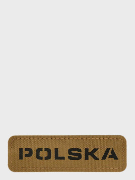 M-TAC Naszywka Polska Laser Cut Rzep 25x80mm Coyote-czarna