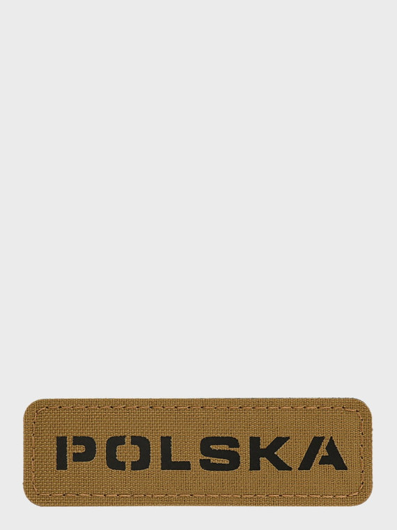 M-TAC Naszywka Polska Laser Cut Rzep 25x80mm Coyote-czarna