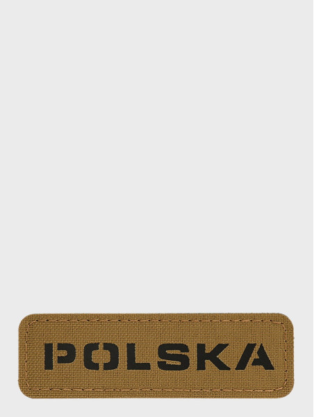 M-TAC Naszywka Polska Laser Cut Rzep 25x80mm Coyote-czarna