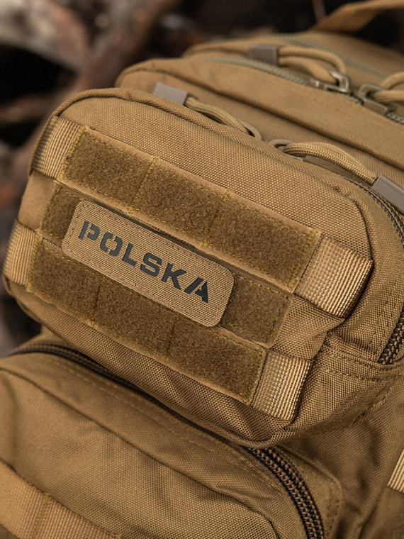 M-TAC Naszywka Polska Laser Cut Rzep 25x80mm Coyote-czarna