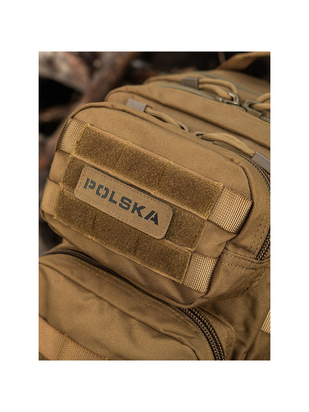 M-TAC Naszywka Polska Laser Cut Rzep 25x80mm Coyote-czarna