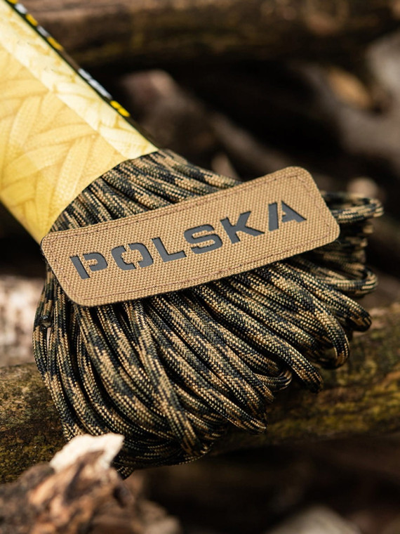M-TAC Naszywka Polska Laser Cut Rzep 25x80mm Coyote-czarna
