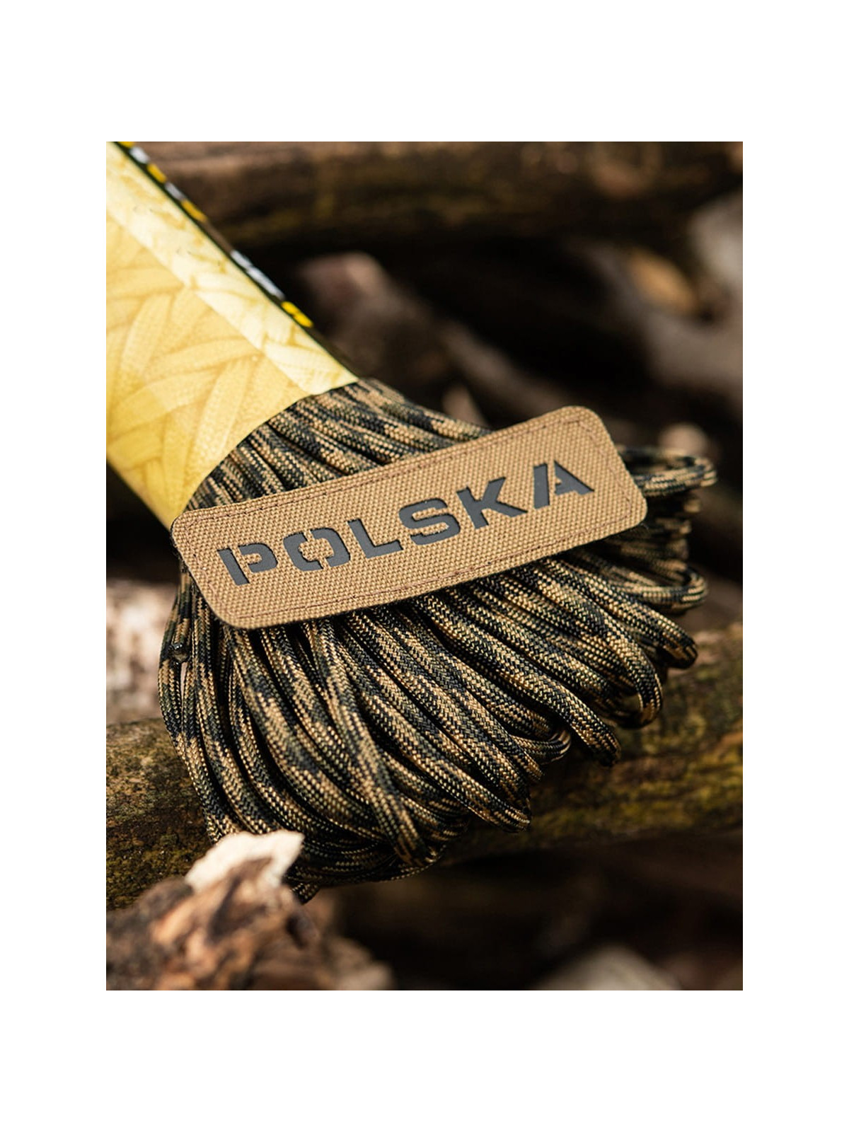 M-TAC Naszywka Polska Laser Cut Rzep 25x80mm Coyote-czarna