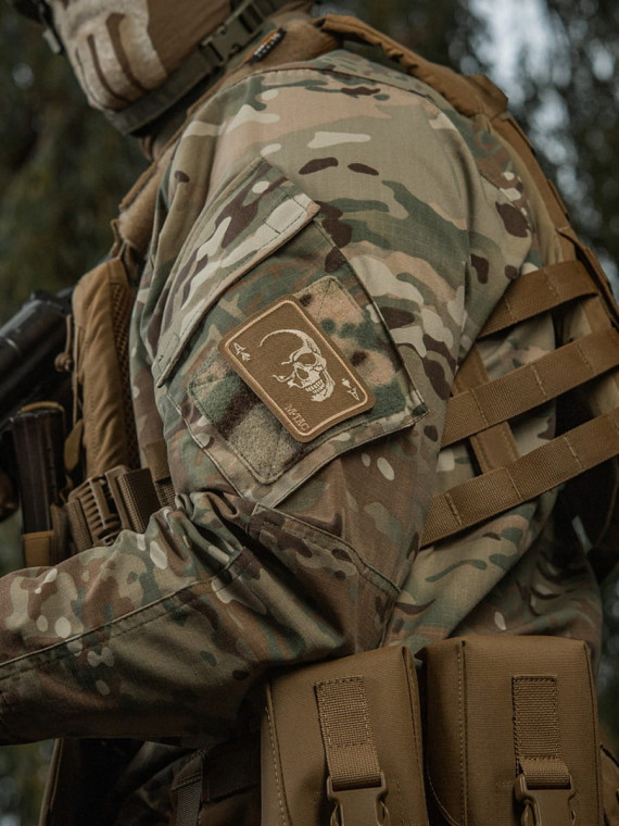 M-TAC NASZYWKA FACE OF WAR CZASZKA HAFTOWANA RZEP COYOTE