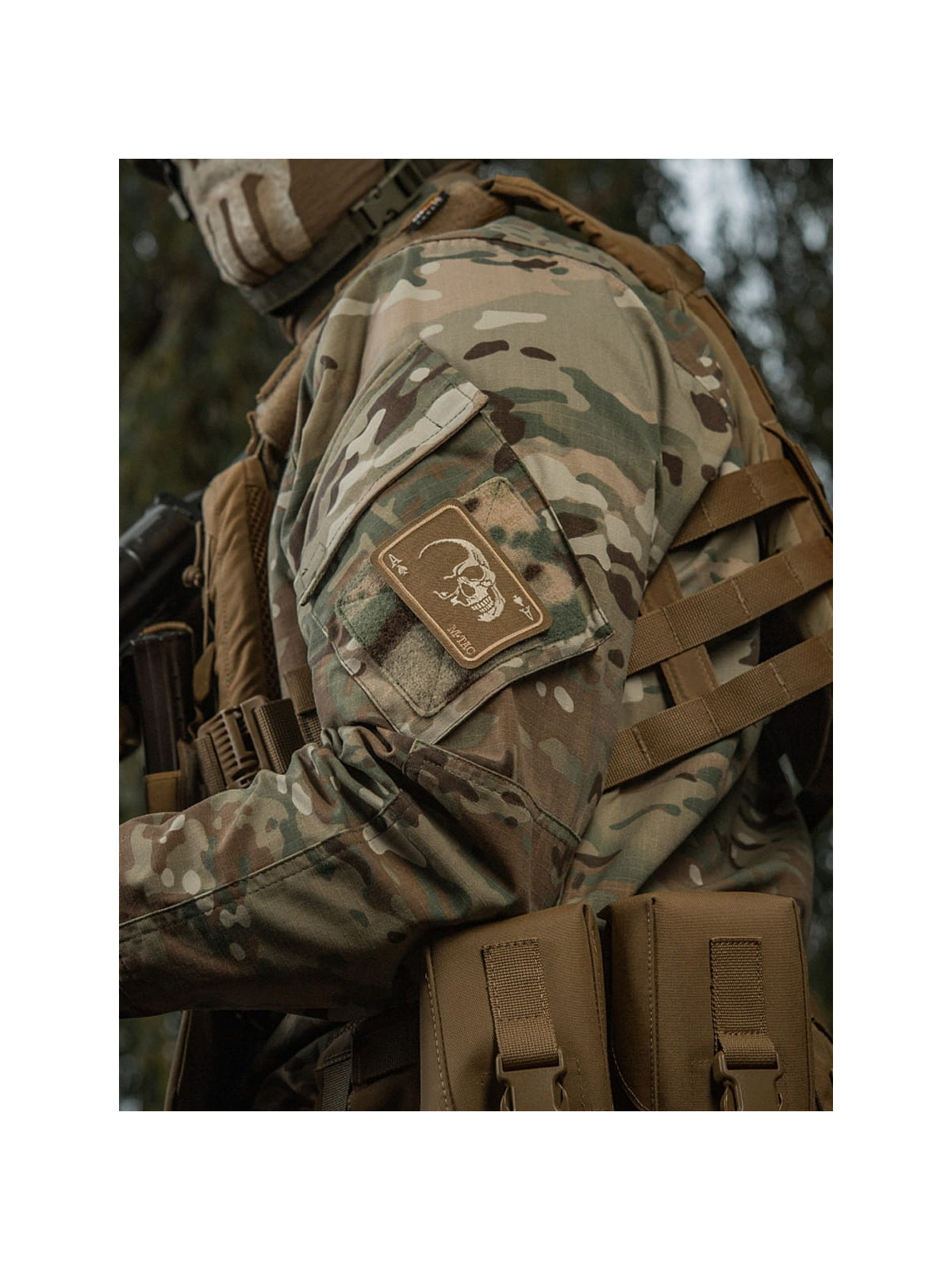 M-TAC NASZYWKA FACE OF WAR CZASZKA HAFTOWANA RZEP COYOTE