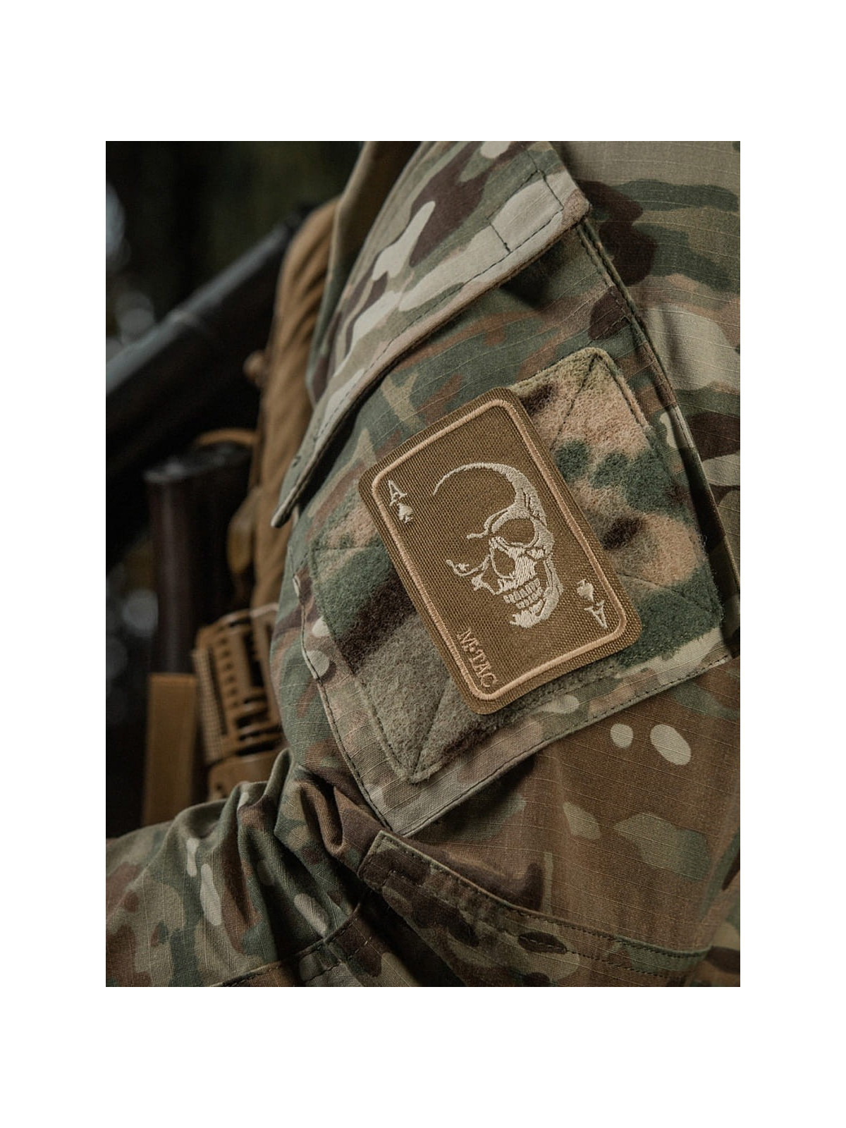 M-TAC NASZYWKA FACE OF WAR CZASZKA HAFTOWANA RZEP COYOTE