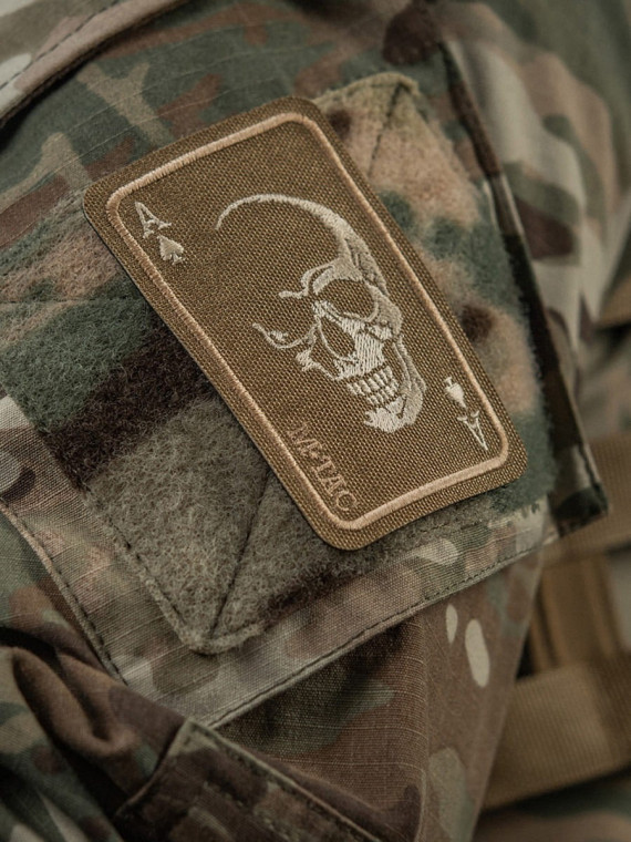 M-TAC NASZYWKA FACE OF WAR CZASZKA HAFTOWANA RZEP COYOTE