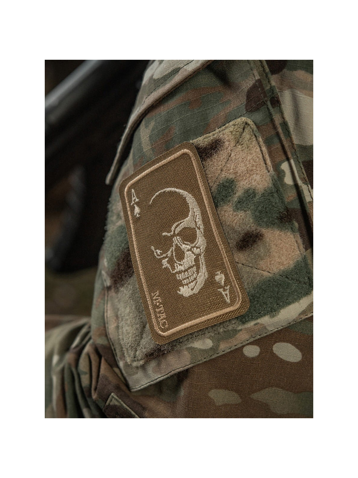 M-TAC NASZYWKA FACE OF WAR CZASZKA HAFTOWANA RZEP COYOTE