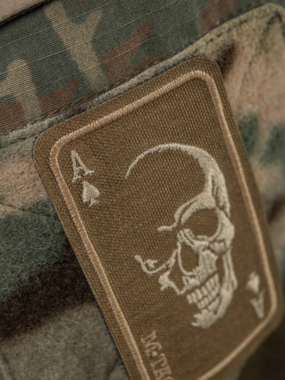 M-TAC NASZYWKA FACE OF WAR CZASZKA HAFTOWANA RZEP COYOTE