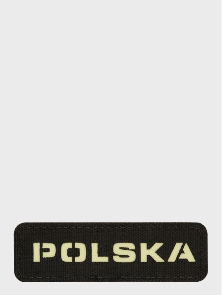 M-TAC Naszywka Polska Laser Cut Rzep 25x80mm Czarno-fluorescencyjna
