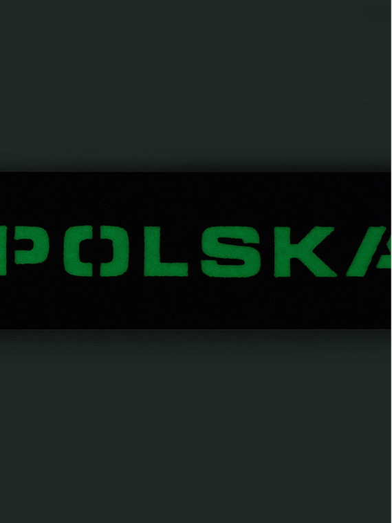M-TAC Naszywka Polska Laser Cut Rzep 25x80mm Czarno-fluorescencyjna