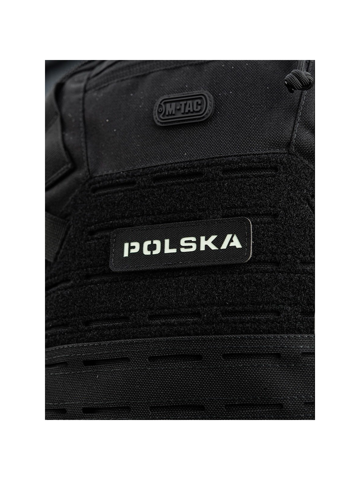 M-TAC Naszywka Polska Laser Cut Rzep 25x80mm Czarno-fluorescencyjna