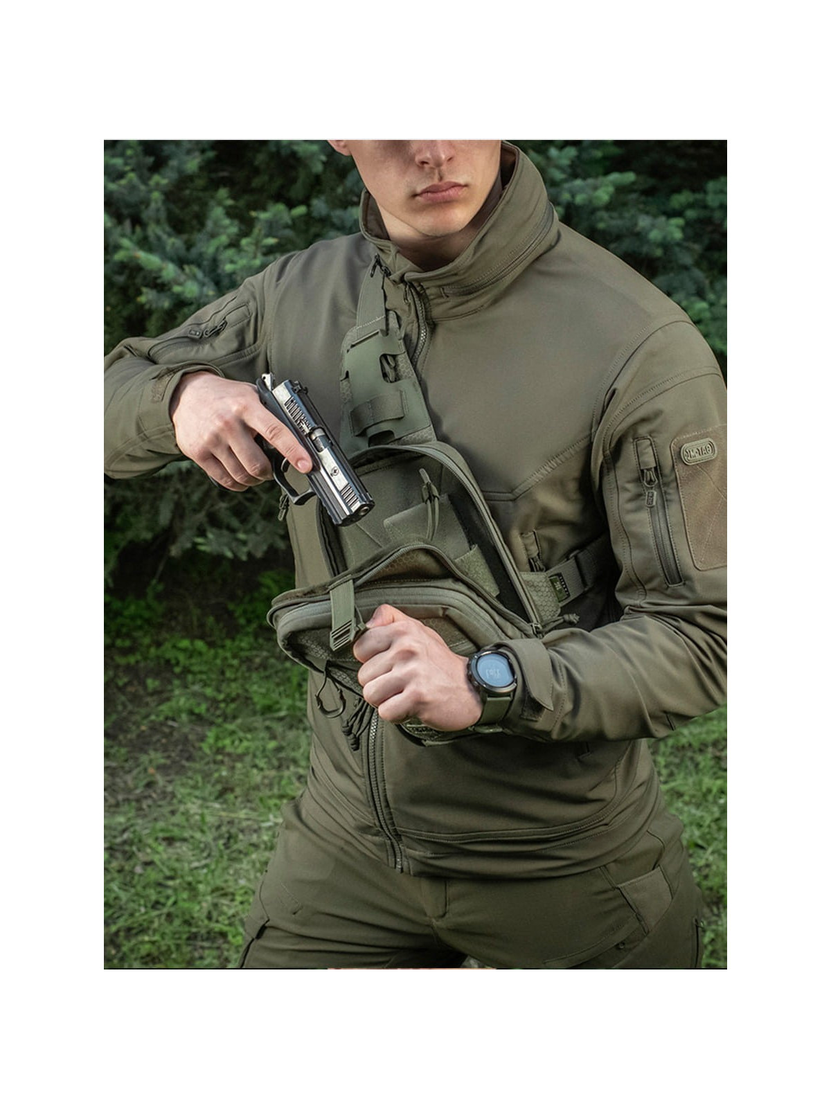 M-TAC Torba na Ramię Saszetka Sling Pistol Elite Hex Oliwkowa