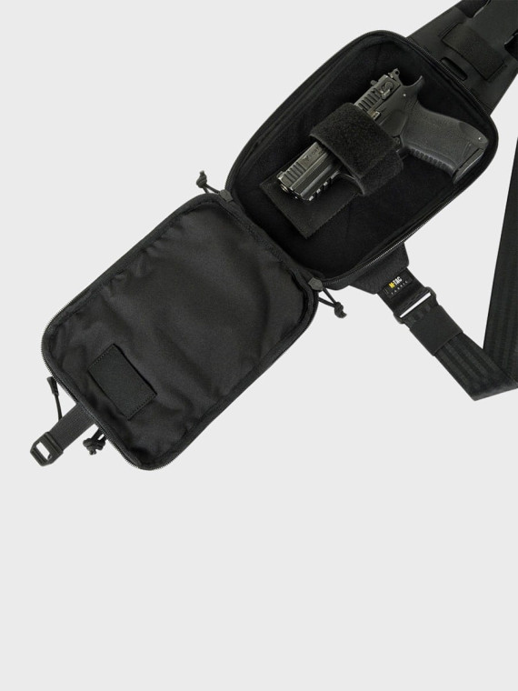 M-TAC Torba na Ramię Saszetka Elite Sling Pistol Hex Rzep Czarny