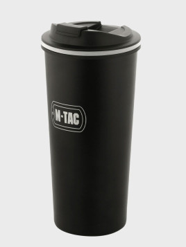 M-TAC KUBEK TERMICZNY PRÓŻNIOWY ZAWOREM 450 ml CZARNY