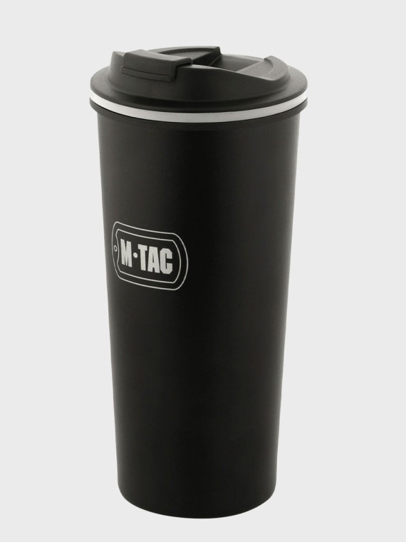 M-TAC KUBEK TERMICZNY PRÓŻNIOWY ZAWOREM 450 ml CZARNY