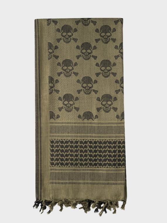 M-TAC CHUSTA SHEMAGH ARAFATKA PIRATE SKULL OLIWKOWO-CZARNA