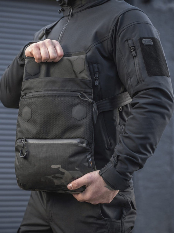 M-TAC TORBA NA RAMIĘ KONVERT ELITE MULTICAM BLACK/czarny