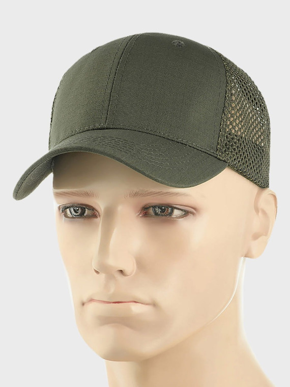 M-TAC CZAPKA Z DASZKIEM BEJSBOLÓWKA SIATKA FLEX RIP-STOP OLIWKOWA S/M