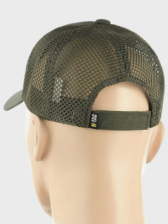 M-TAC CZAPKA Z DASZKIEM BEJSBOLÓWKA SIATKA FLEX RIP-STOP OLIWKOWA S/M