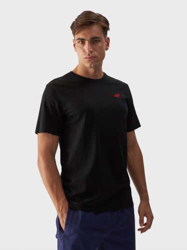 Koszulka męska TTSHM3341 bawełniana czarno-czerwona