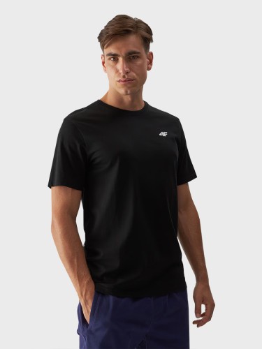 Koszulka męska TTSHM3341 bawełniana czarno- biała