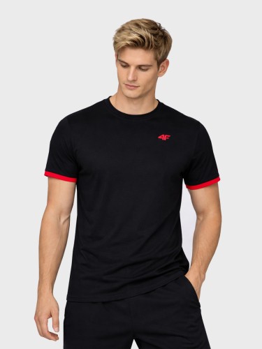 Koszulka męska TTSHM3962 bawełniana sportowa Czarna