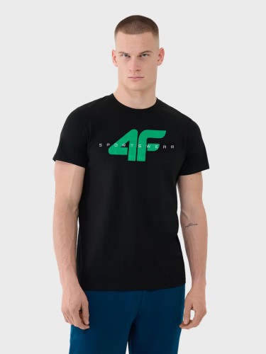 Koszulka męska TTSHM3961 bawełniana czarna 