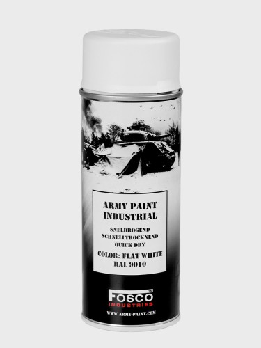 Farba w Sprayu do Maskowania Broni Sprzętu 400ml Biały Mat