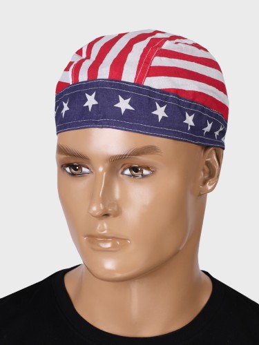 Chusta bandana bandama czapka Headwrap red/white striper