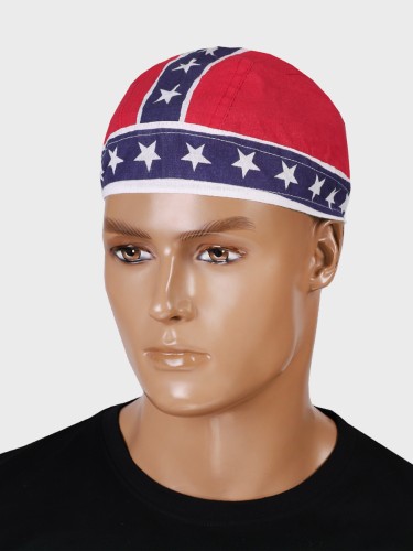 Chusta bandana bandama czapka Headwrap Blue Stripe Red Flag 