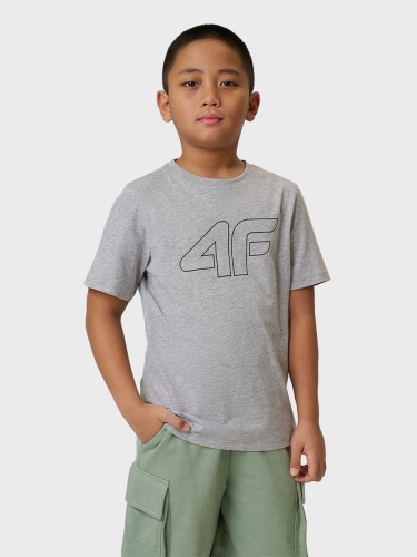 Koszulka Chłopięca Sportowa TTSHM2331 T-Shirt Szary melanż