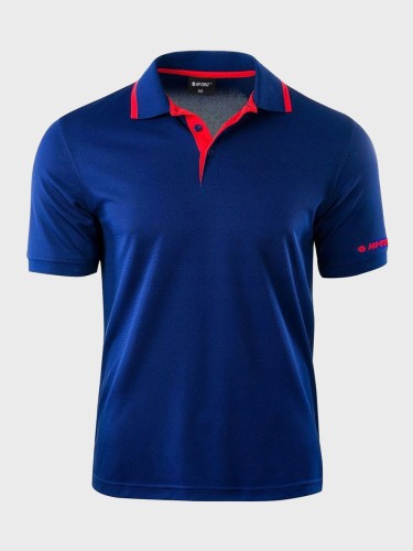  Koszulka polo męska SITE II granatowo-czerwona