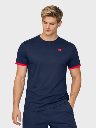 Koszulka męska TTSHM3962 bawełniana sportowa Granatowa