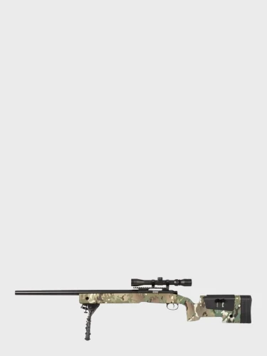 Replika Karabinu Wyborowego SA-S02 CORE High Velocity z lunetą i dwójnogiem Multicam