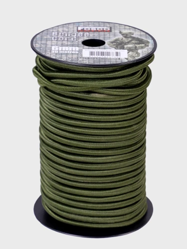 Linka Elastyczna Bungee Gumowa Ekspandor CORD 6mm Oliwkowa 1 mb.