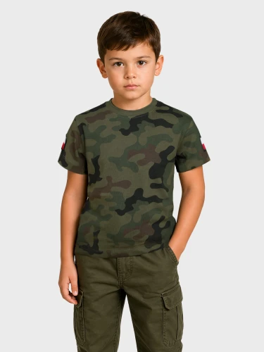 Koszulka dziecięca chłopięca t-shirt bawełna z flagami PL WZ.93