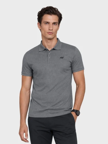 Koszulka polo męska TPTSM0770 ciemnoszara