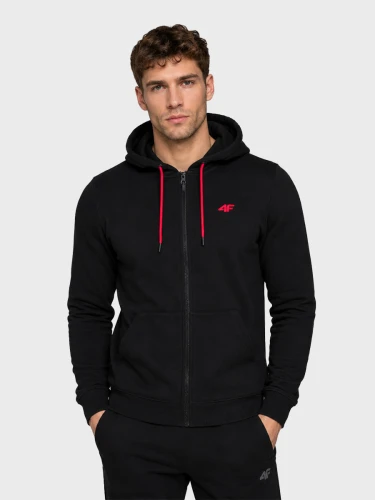 Bluza dresowa męska rozpinana z kapturem TSWSM3169 czarna