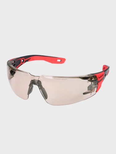 Okulary Ochronne BHP RUSH+ 2.0 Copper strzeleckie przydymione szkła czarno-czerwone
