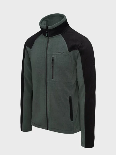 Bluza męska polarowa rozpinana Monar zielono-czarna