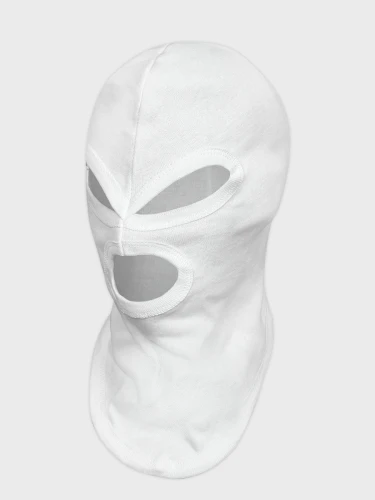 KOMINIARKA 3 OTWORY CZAPKA BALACLAVA BAWEŁNA BIAŁA 