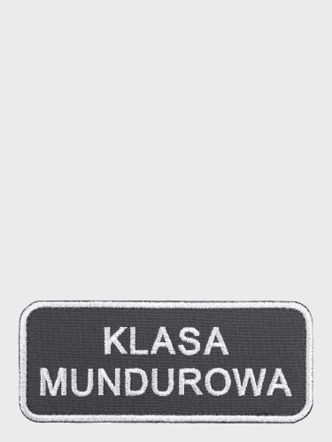 NASZYWKA KLASA MUNDUROWA 120x50MM SZARNO-SZARA RZE