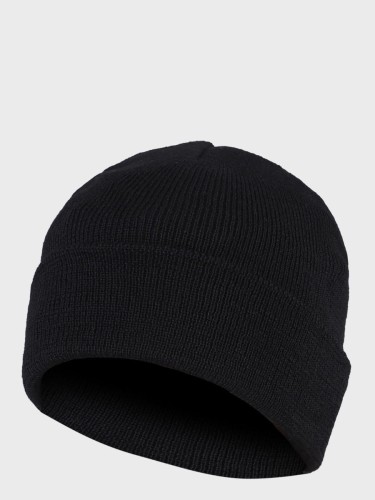 CZAPKA ZIMOWA MĘSKA WEŁNIANA CZARNA