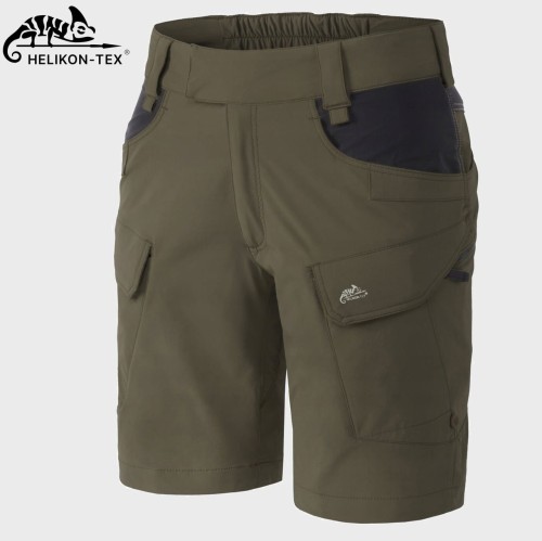 KRÓTKIE SPODENKI DAMSKIE OTP 8.5 TAIGA GREEN-CZARNE